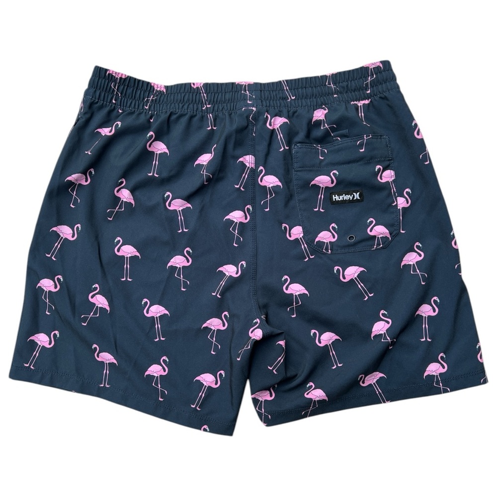Hurley Men’s Cannonball Volley Flamingo Boardshort Navy Summer, Size Large - Picture 2 of 8